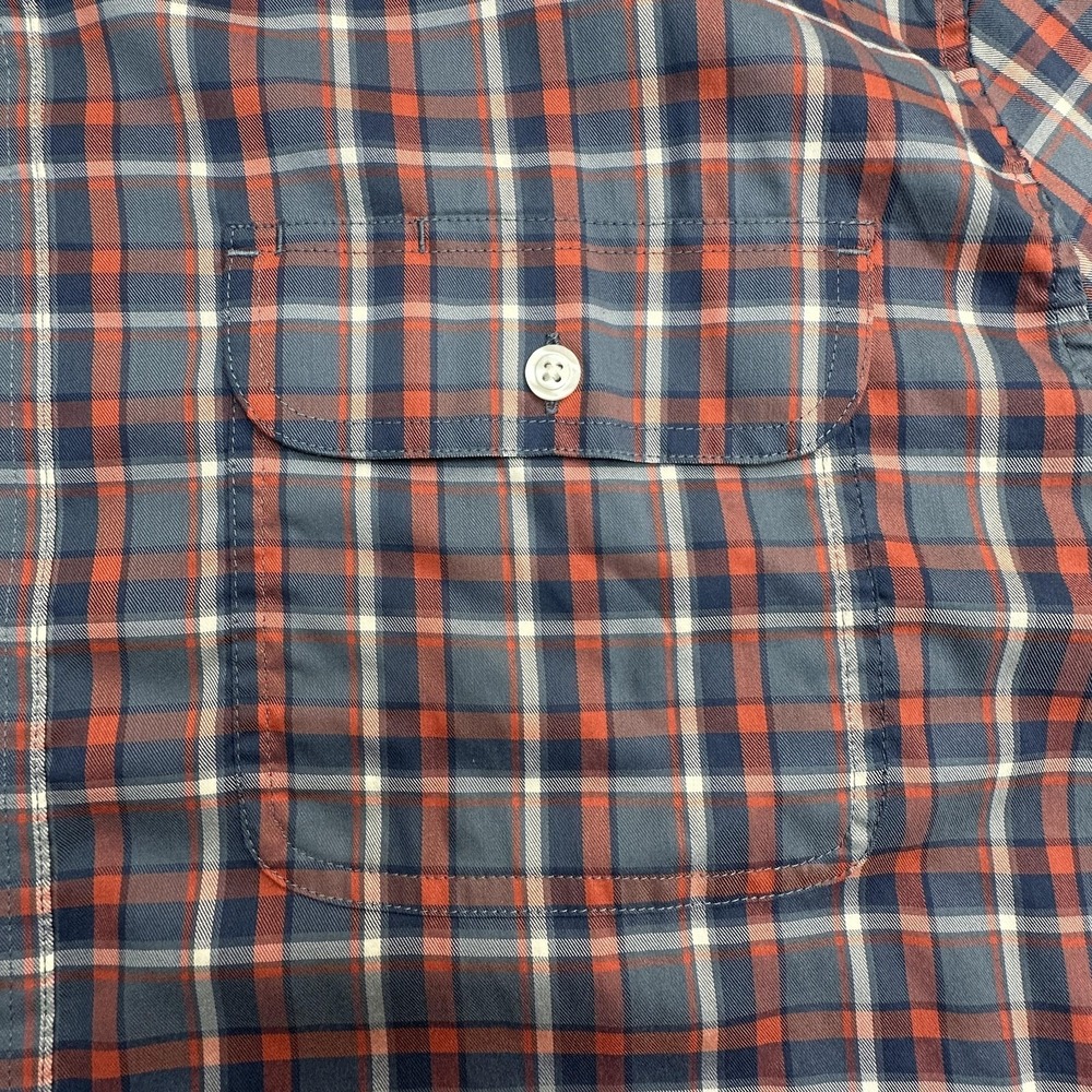 Duluth Trading Co Shirt Mens 2XL Blue Plaid Stretch Button Down Long Sleeve - Picture 6 of 11